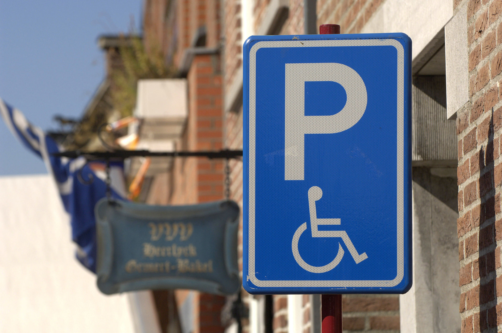 Verkeersbord gehandicaptenparkeerplaats