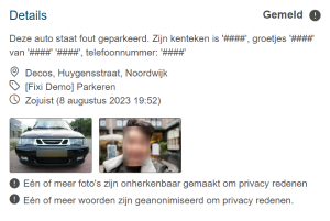 Voorbeeld van hoe een foto wordt geblurd (vervaagd) in Fixi